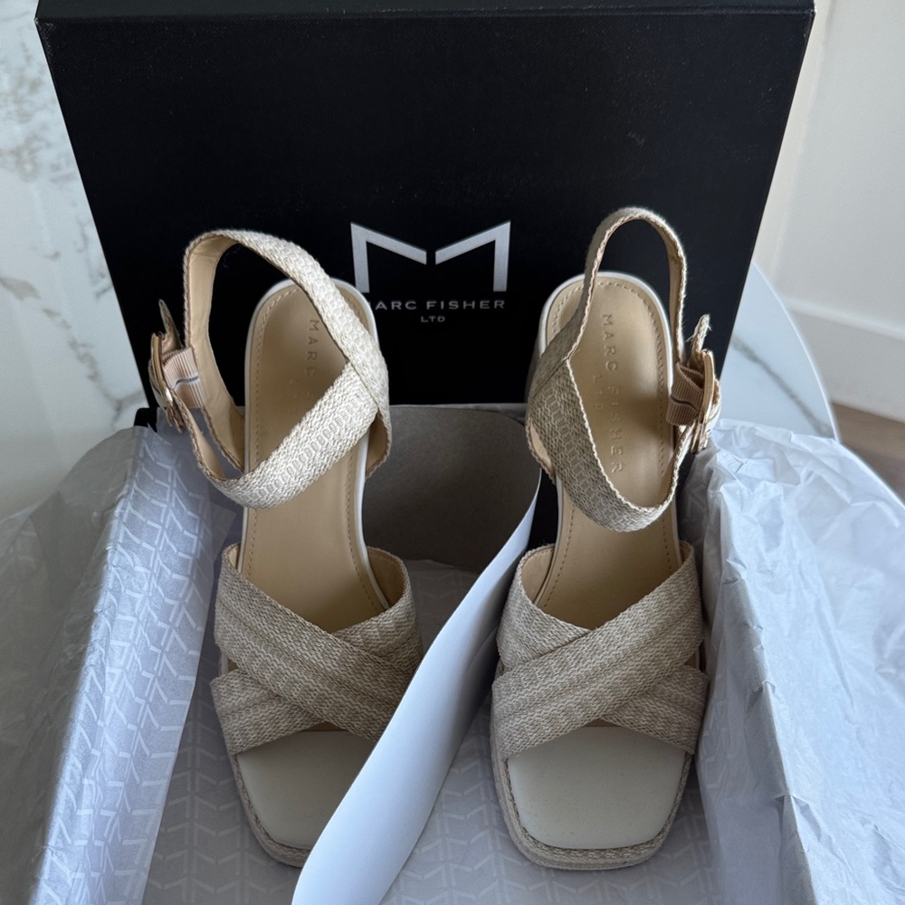 Marc Fisher Women's Cream Sandals